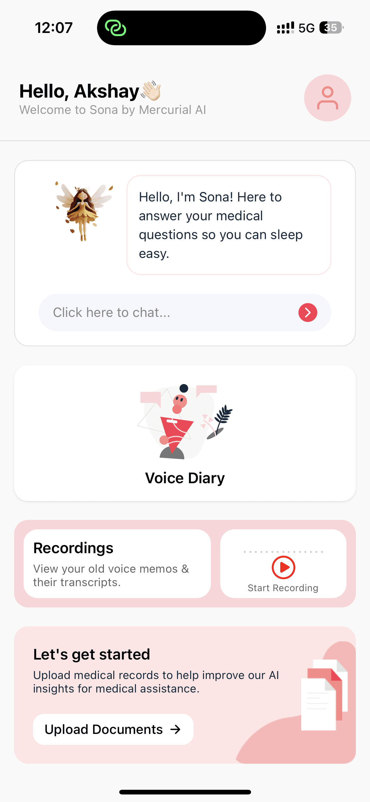 SonaHealth AI mobile screenshot